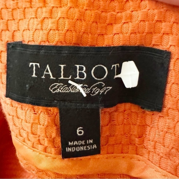 Talbots Orange 100% Cotton Button Wrap Y2K Skirt - Picture 5 of 11